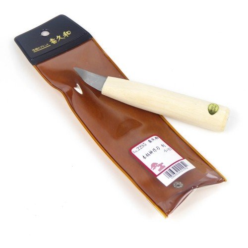 Cuchillo curvo para Jin mango madera filo hacia abajo KIKUWA...