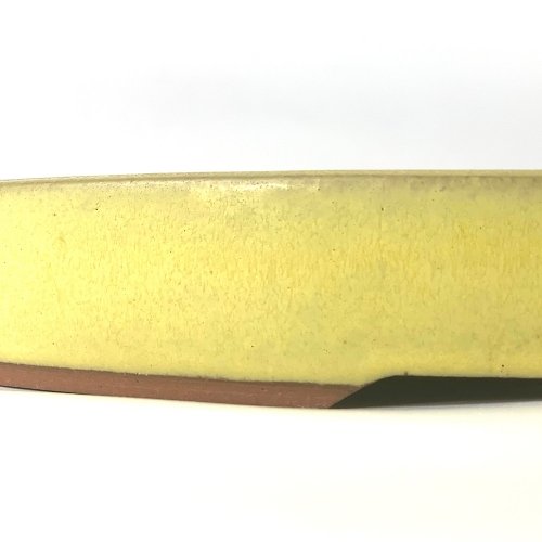Tiesto TOKONAME ovalado esmaltado amarillo 34x26.5x2.5 cm